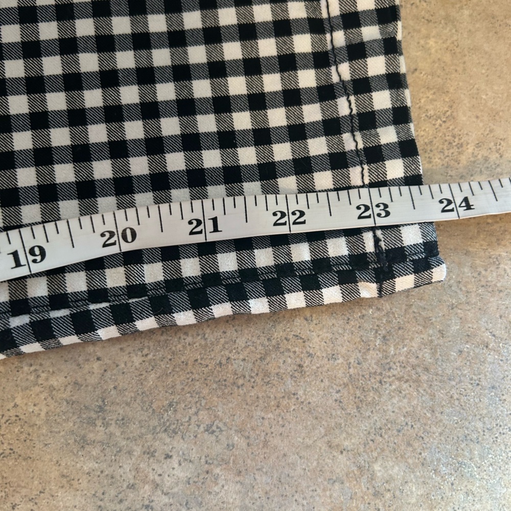 Sabrina Lauren Pants - black/white gingham plaid capri length - Picture 10 of 10